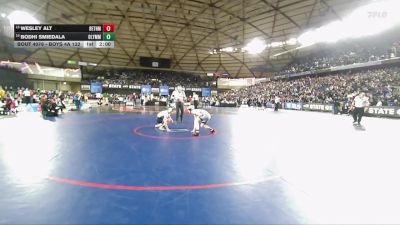 Boys 4A 132 lbs Champ. Round 1 - Wesley Alt, Bethel vs Bodhi Smiedala, Olympia