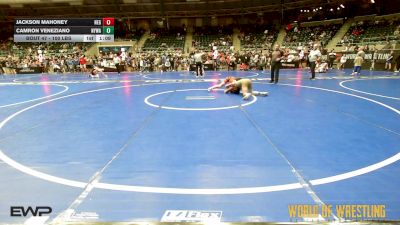 100 lbs Quarterfinal - Jackson Mahoney, New England Gold vs Camron Veneziano, Newtown (CT) Youth Wrestling