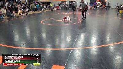 GSPW-1 lbs Round 1 - Isabelle Clark, Hammerin Hawks vs Elizabeth Slocum, West Branch Wrestling