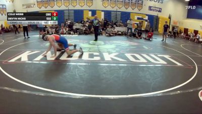 144 lbs Champ Round 1 (16 Team) - Devyn Hicks, VSUS Athletics RTC vs Cole Webb, Cocoa Beach WC