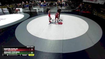 110 lbs Cons. Round 4 - Bridger Stephens, Ebbetts Pass Wrestling vs Hunter Dumlao, Tracy Wrestling Club