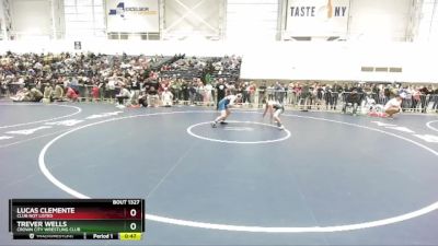 138 lbs Cons. Round 2 - Trever Wells, Crown City Wrestling Club vs Lucas Clemente, Club Not Listed