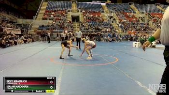 107 lbs Quarterfinal - Isaiah Hackman, 1-Velva vs Skye Kramlich, Carrington