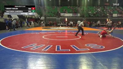 7A 113 lbs Quarterfinal - Matthew Campbell, Vestavia Hills vs Brady Walsh, Thompson HS