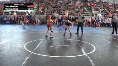 110 lbs Semifinal - Alianna Wells, Chesapeake Wrestling Club vs Fallon Friend, Piqua Youth Wrestling Club