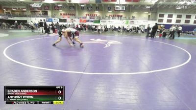 174 lbs Cons. Round 5 - Anthony Pyron, Cumberland (Tenn.) vs Braden Anderson, Grand View (Iowa)