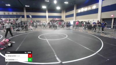 77 lbs Consi Of 8 #2 - Landon Gherardini, Team Grand Valley Elite vs Marcelo Saldate, Gold Rush Wr Ac