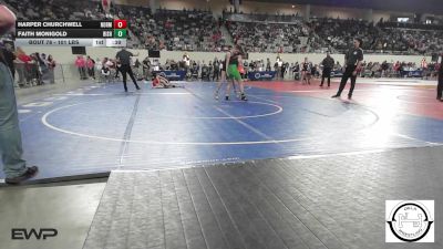 101 lbs Consi Of 32 #2 - Harper Churchwell, Norman Jr High vs Faith Monigold, Bishop McGuinness