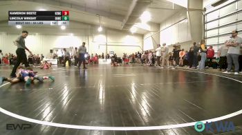 55 lbs Semifinal - Kameron Beetz, Keystone Kids Wrestling Club vs Lincoln Wright, Broken Arrow Wrestling Club