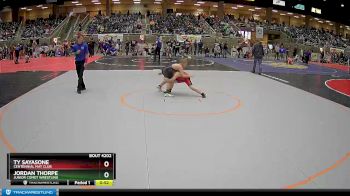 105 lbs Cons. Round 2 - Ty Sayasone, Centennial Mat Club vs Jordan Thorpe, Junior Comet Wrestling