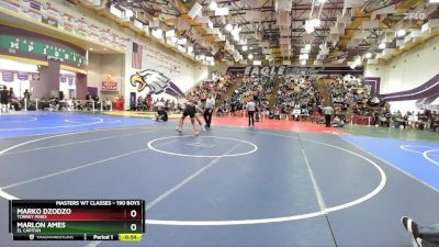 190 Boys Cons. Round 2 - Marlon Ames, El Capitan vs Marko Dzodzo, Torrey Pines