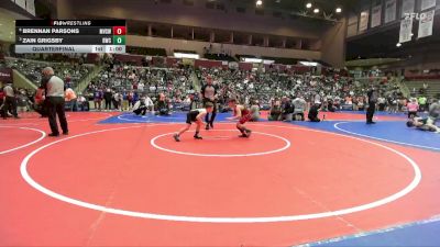 83 lbs Quarterfinal - Zain Grigsby, Bentonville Wrestling Club vs Brennan Parsons, Mountain View Stingers Wrestling