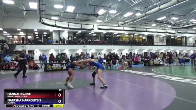 131 lbs 3rd Place Match - Hannah Palise, Grand Valley State vs Natasha Markoutsis, Aurora