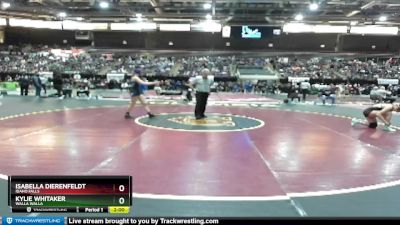 126 lbs Champ. Round 1 - Kylie Whitaker, Walla Walla vs Isabella Dierenfeldt, Idaho Falls