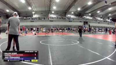 215 lbs Semifinal - Malosi Sosef, McDonald County High School Wrestling vs Jake Fernandez, Platte County Wrestling Club