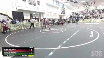 285 lbs Cons. Round 5 - Nathan Nieves, Calvary Chapel SA vs Juan Delgado, Rancho Mirage