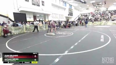 285 lbs Cons. Round 5 - Nathan Nieves, Calvary Chapel SA vs Juan Delgado, Rancho Mirage