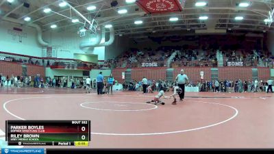 70 lbs Cons. Round 2 - Parker Boyles, Gopher Wrestling Club vs Riley Brown, Urey Middle School