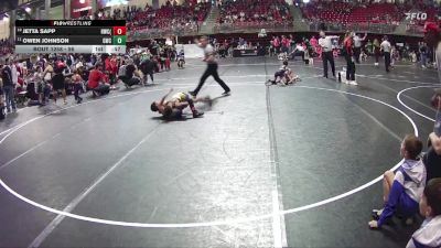 56 lbs Cons. Round 3 - Owen Johnson, Gering Wrestling Club vs Jetta Sapp, Hawks Wrestling Club (Lincoln)