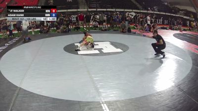 100 lbs Quarters - JT Walker, Nevada vs Adam Kaiwi, Hawaii