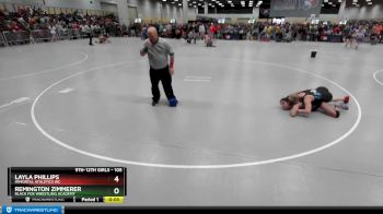 105 lbs Cons. Round 4 - Layla Phillips, Immortal Athletics WC vs Remington Zimmerer, Black Fox Wrestling Academy