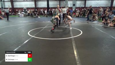 82 lbs Consi Of 8 #2 - Gabriel Santiago, BYAA vs Max Ortman, CRWA