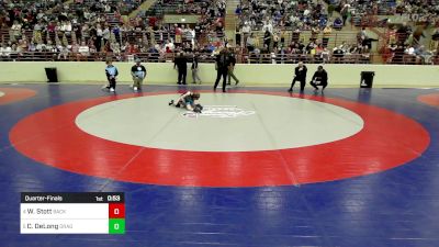 45 lbs Quarterfinal - Wesley Stott, Backyard Bullies Wrestling Club vs Connor DeLong, Dragons Junior Wrestling Club