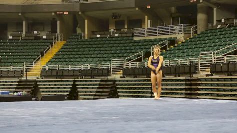 Ashleigh Gnat Soars On Double Layout, LSU - 2017 GymQuarters Podium Training