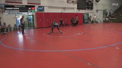 125 lbs 3rd Place Match - Rikki Villasenor, Cerritos College vs Andres Juarez, Mission