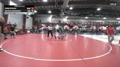 52 lbs Round 1 (8 Team) - Owen Stickle, Mat Assassins White vs Bryson Grossman, Taylor Hammers