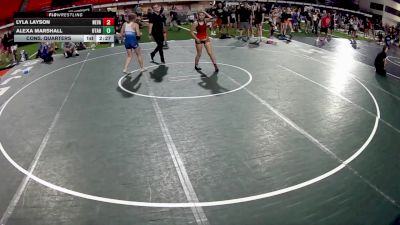120 lbs Cons. Quarters - Lyla Layson, Nevada vs Alexa Marshall, Utah
