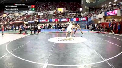 AA - 175 lbs 5th Place Match - Dane Butler, Helena Capital vs Carson Shaw, Gallatin (Bozeman)