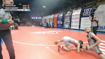 138 Class 4 lbs Cons. Round 3 - Jaxson Shute, Platte County vs Brady McMurtry, Hickman