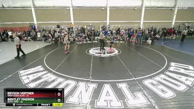 117 lbs Round 3 (4 Team) - BENTLEY MADDOX, Death Row vs Bryson Vertner, West Coast Elite