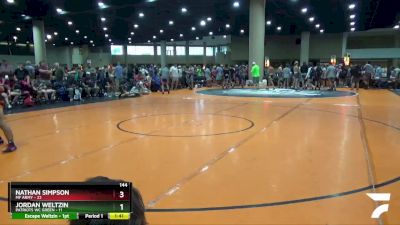 144 lbs Round 3 (6 Team) - Nathan Simpson, MF Army vs Jordan Weltzin, Patriots WC Green