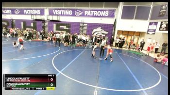 87 lbs Cons. Round 3 - Lincoln Fausett, Mt. Ridge Youth Wrestling vs Nash Delahunty, Bluffdale