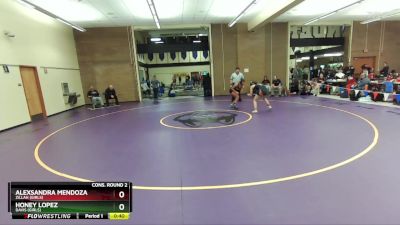 125lbs Cons. Round 2 - Alexsandra Mendoza, Zillah (Girls) vs Honey Lopez, Davis (Girls)