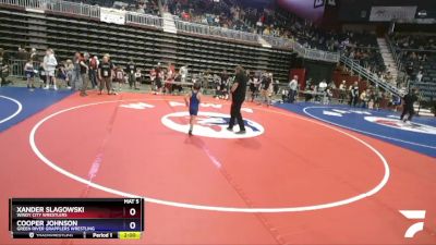 56 lbs Champ. Round 2 - Xander Slagowski, Windy City Wrestlers vs Cooper Johnson, Green River Grapplers Wrestling