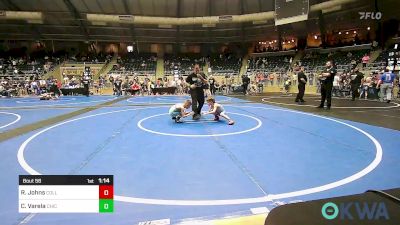 52 lbs Quarterfinal - Ryzen Johns, Collinsville Cardinal Youth Wrestling vs Cato Varela, Chickasha Youth Wrestling