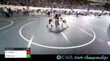 60 lbs Round Of 16 - Braiden Trinidad, Verdigris Youth Wrestling vs Jett Manning, Barnsdall Youth Wrestling