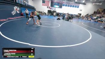 157 lbs Champ. Round 1 - Landon Ross, Kelly Walsh vs Chad Preston, Glenrock