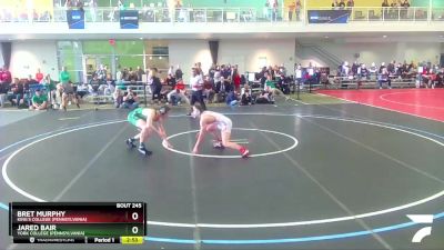 157 lbs Cons. Round 2 - Bret Murphy, King`s College (Pennsylvania) vs Jared Bair, York College (Pennsylvania)