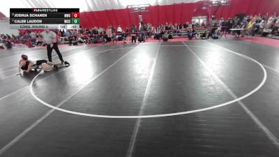 14U Boys - 105 lbs Cons. Round 5 - Caleb Laudon, Wisconsin vs Joshua Schanen, Muskego Wrestling Club