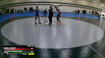 130 lbs Champ. Round 1 - Natasha Markoutsis, Aurora vs Karla Topete, Carthage College