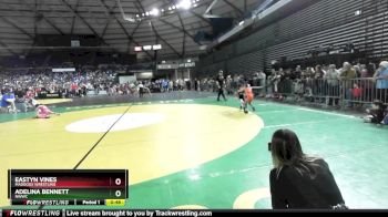 36-39 lbs Semifinal - Eastyn Vines, Maddogs Wrestling vs Adelina Bennett, NWWC