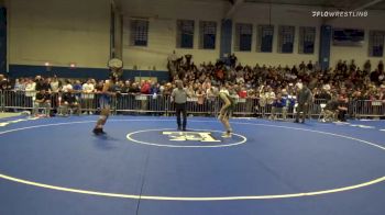 126 lbs Quarterfinal - Maximillian Leete, Danvers vs Andrew Fallon, Bishop Hendricken