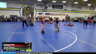 JV-26 lbs Round 3 - Carson Grier, Williamsburg vs Brady Schaul, West Delaware, Manchester