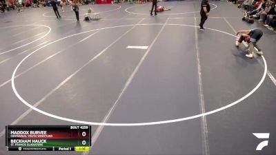 108 lbs Cons. Round 2 - Beckham Hauck, St. Francis Gladiators vs Maddox Burvee, Centennial Youth Wrestling