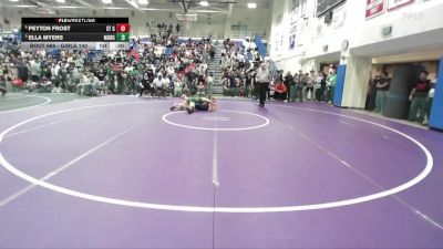 Girls 140 lbs Cons. Semi - Peyton Frost, Santa Teresa Girls vs Ella Myers, Monterey Girls