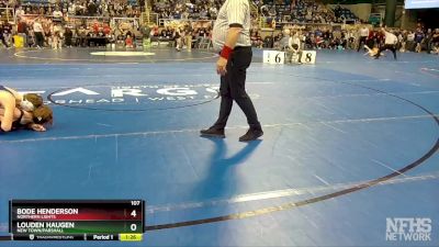 107 lbs Champ. Round 1 - Bode Henderson, Northern Lights vs Louden Haugen, New Town/Parshall